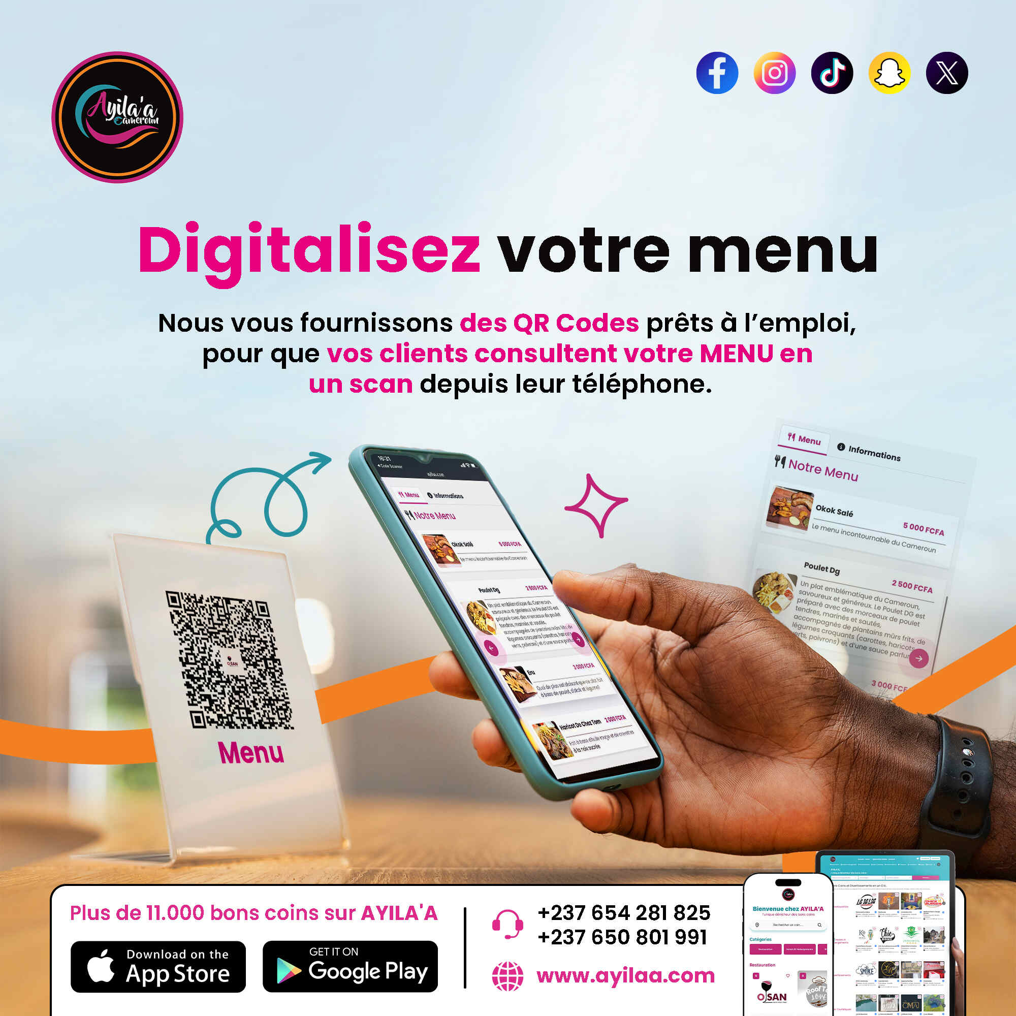 Génération et vente des codes QR dédiés 